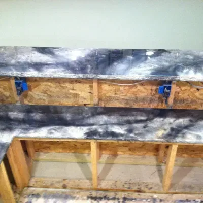 Decorative epoxy coating installation in Wauwatosa WI for a modern countertop look