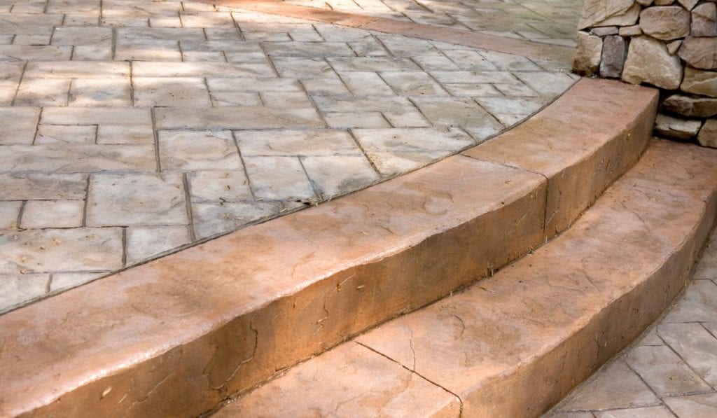 New concrete steps installation at a home in Waukesha Wisconsin